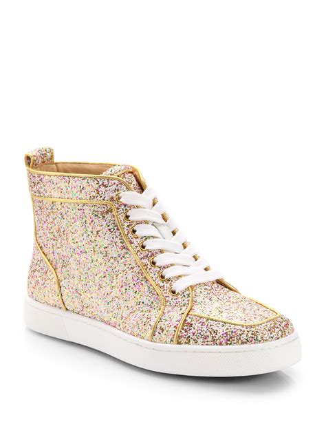 louboutin high top sneakers women's.